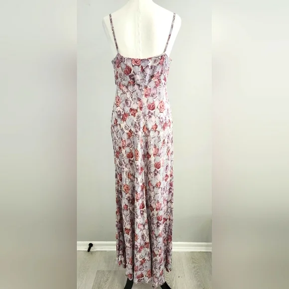 PRINCIPLES Vintage Women Long Maxi Dress Size 12 Purple Sleeveless Zip Lined - Picture 6 of 12